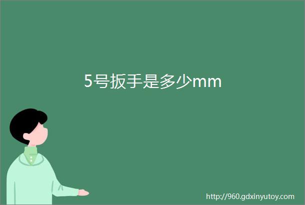 5号扳手是多少mm