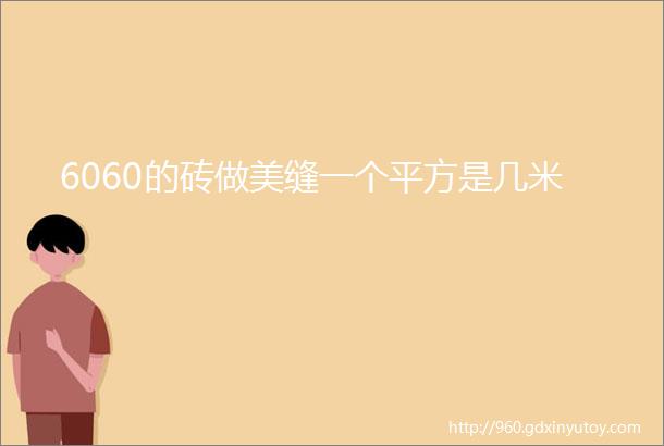 6060的砖做美缝一个平方是几米